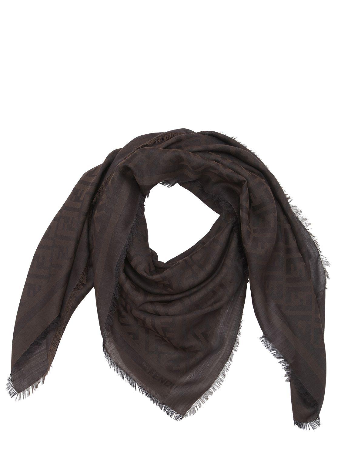 brown cotton scarf