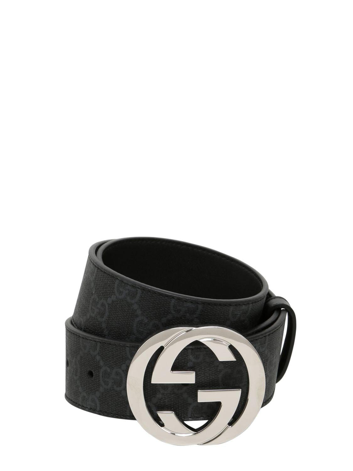 gucci belt black logo