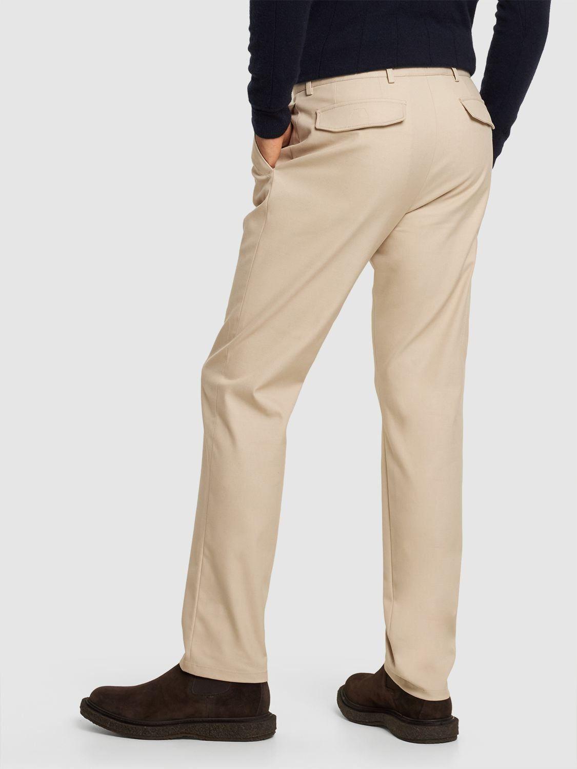 Brioni Dolomite Stretch Cotton Wool Pants in Natural for Men | Lyst