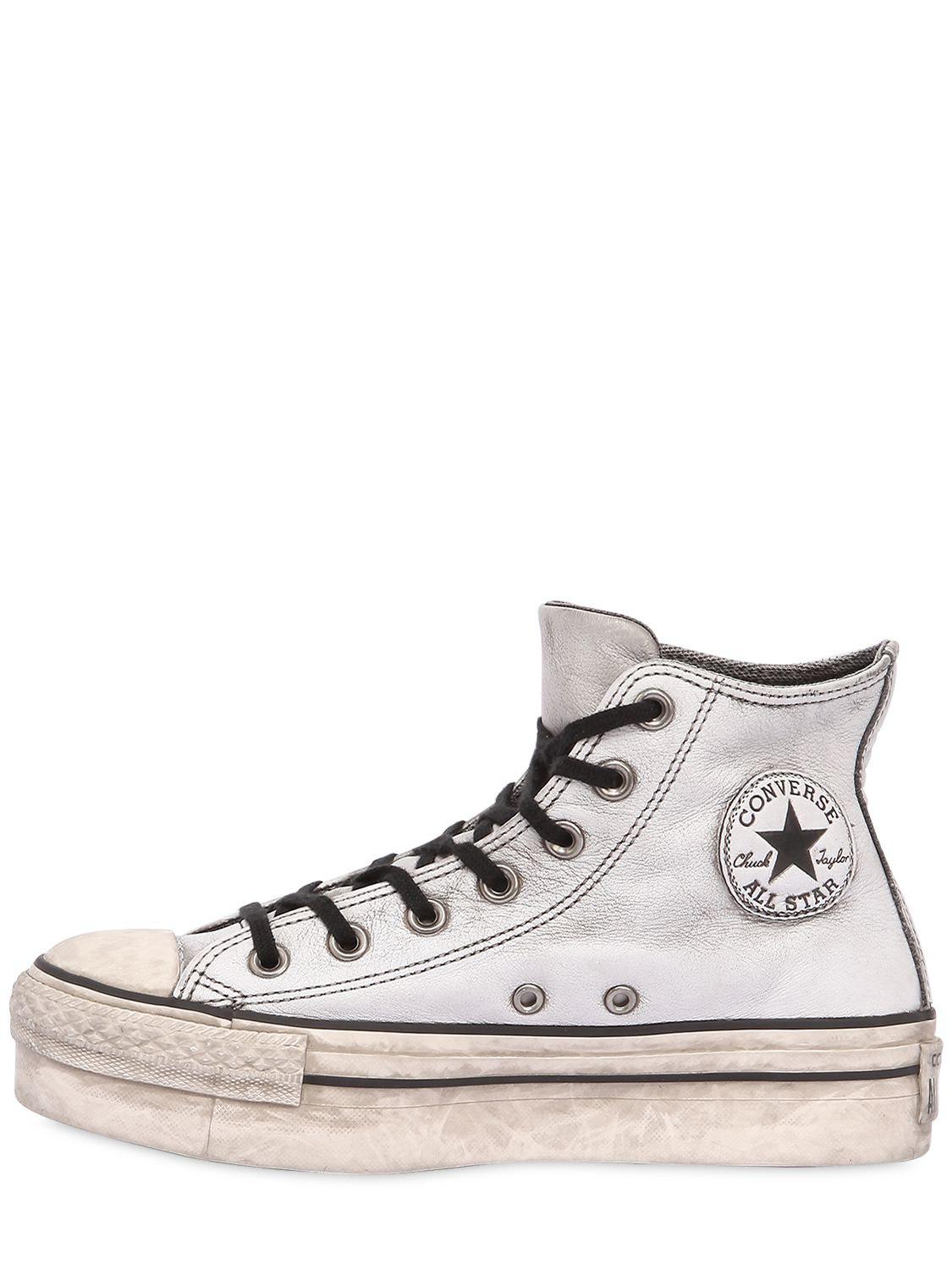 Buy converse blanche plateforme cuir> OFF74