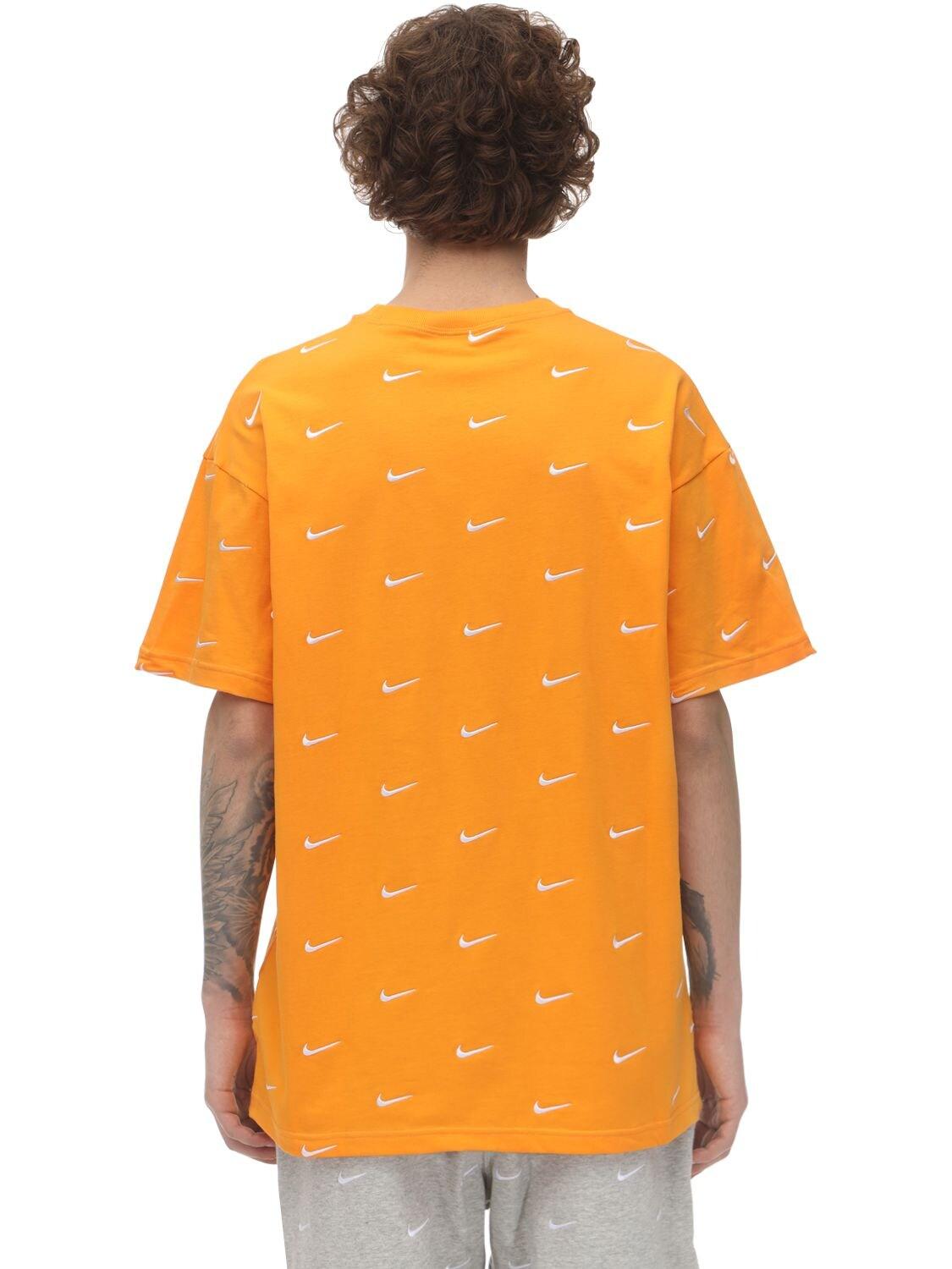 Nike Nrg Swoosh Logo T-shirt in Orange for Men | Lyst