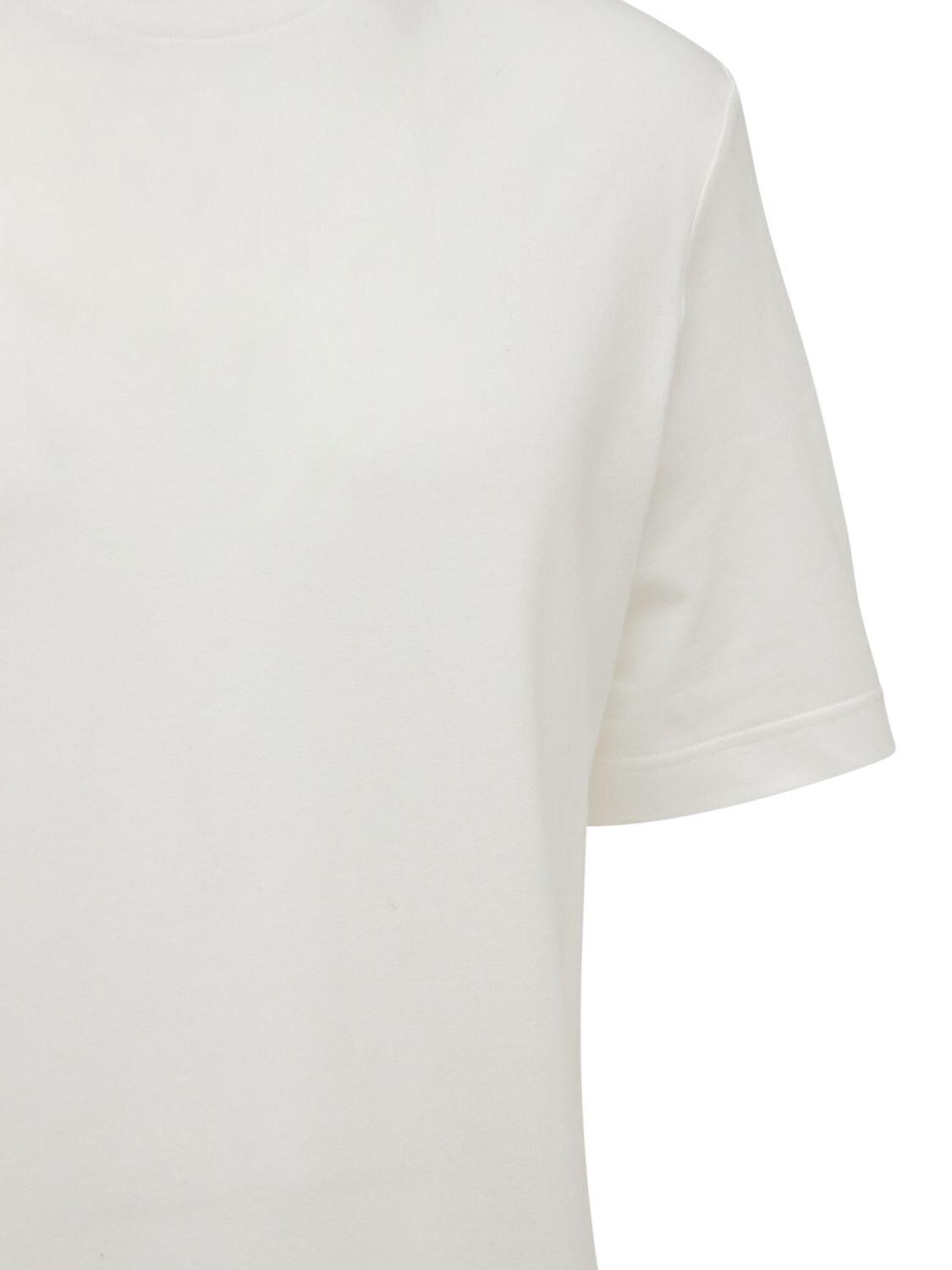 The Row Luke Regular Cotton Jersey T-shirt in White for Men | Lyst