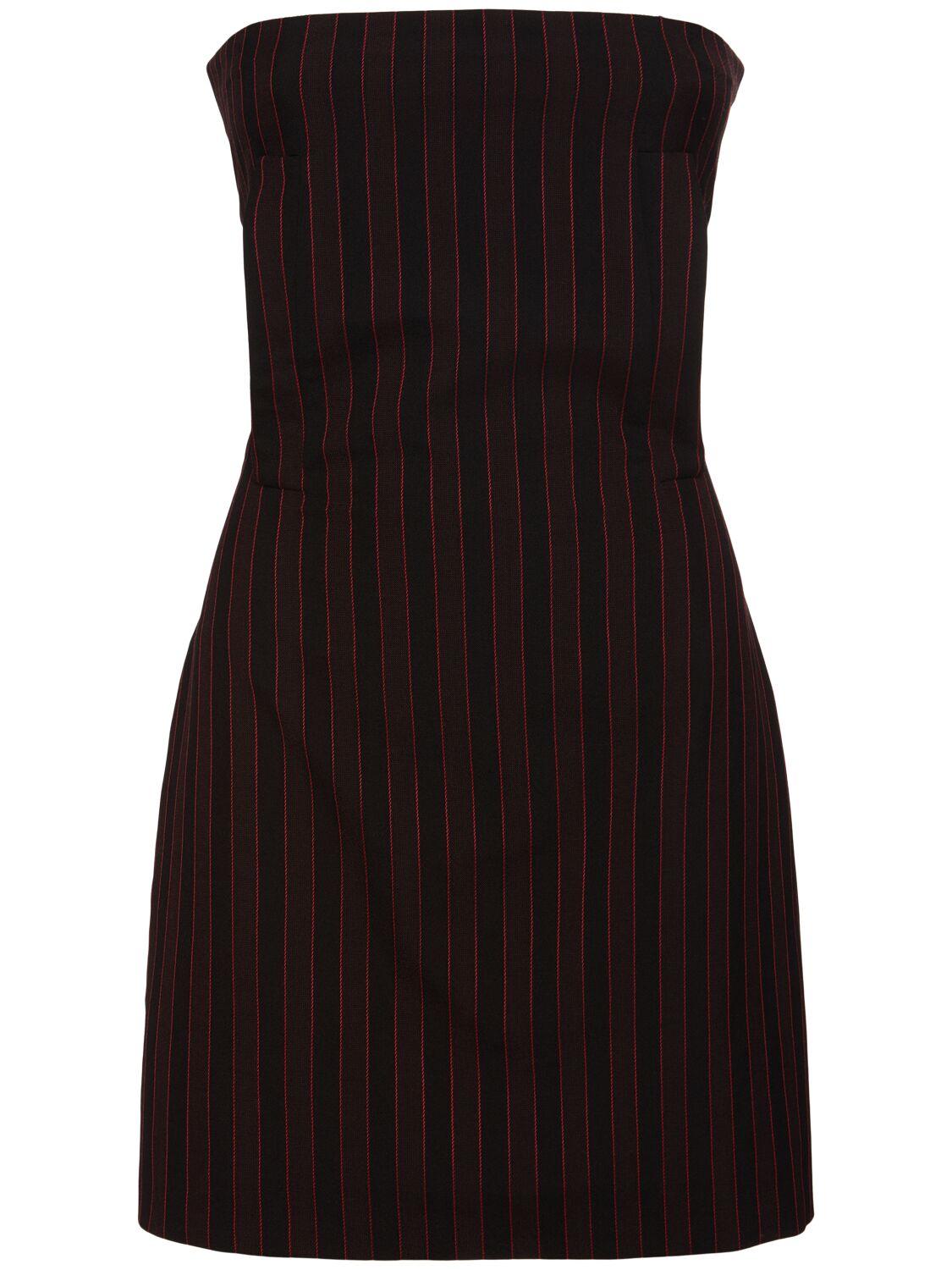 Alexander McQueen レディース ブラック ウールミニドレス