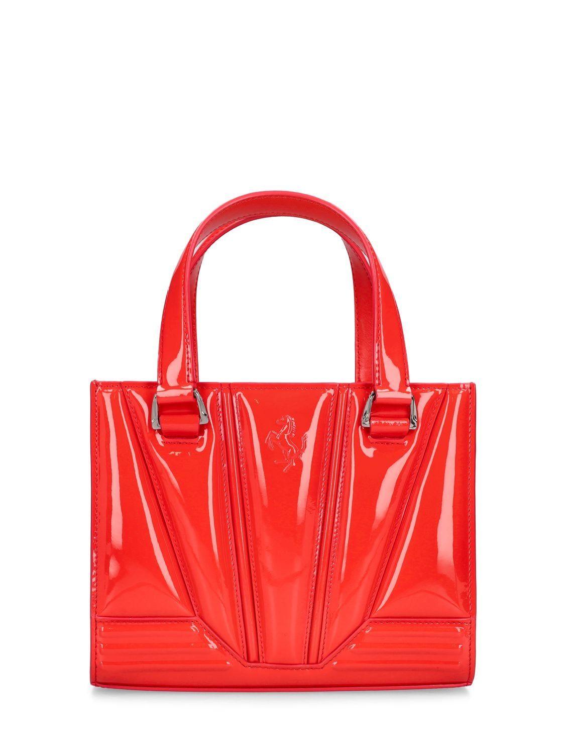 Ferrari Mini Patent Leather Tote Bag in Red Lyst