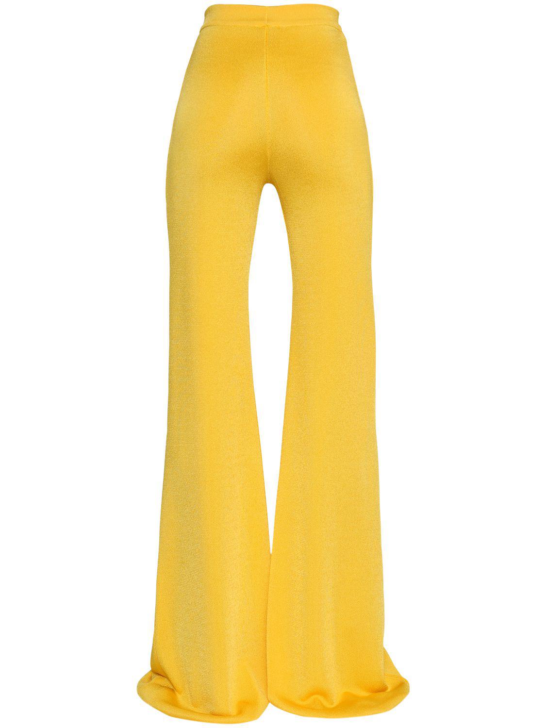 yellow flare pants
