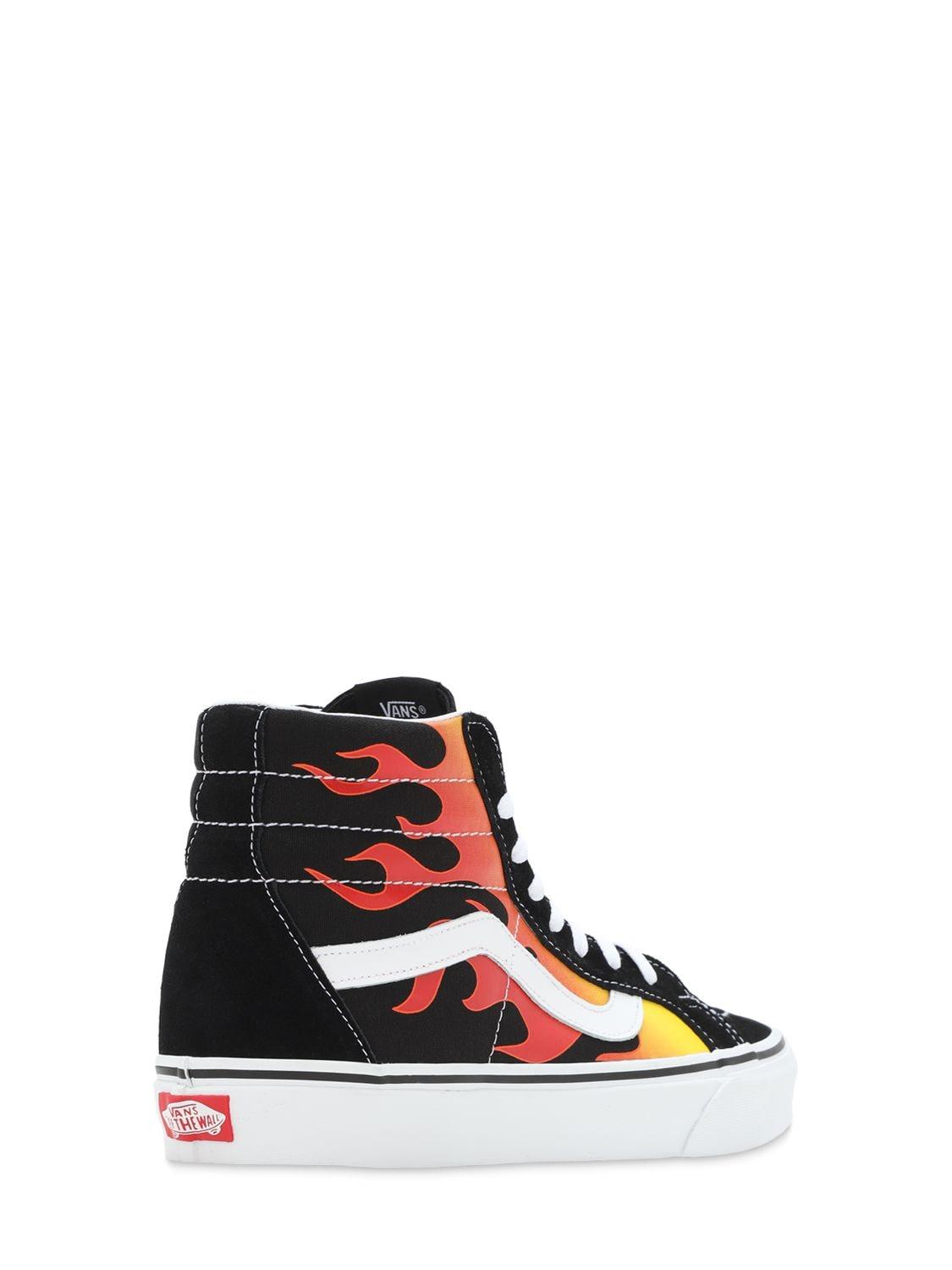 high top flame vans