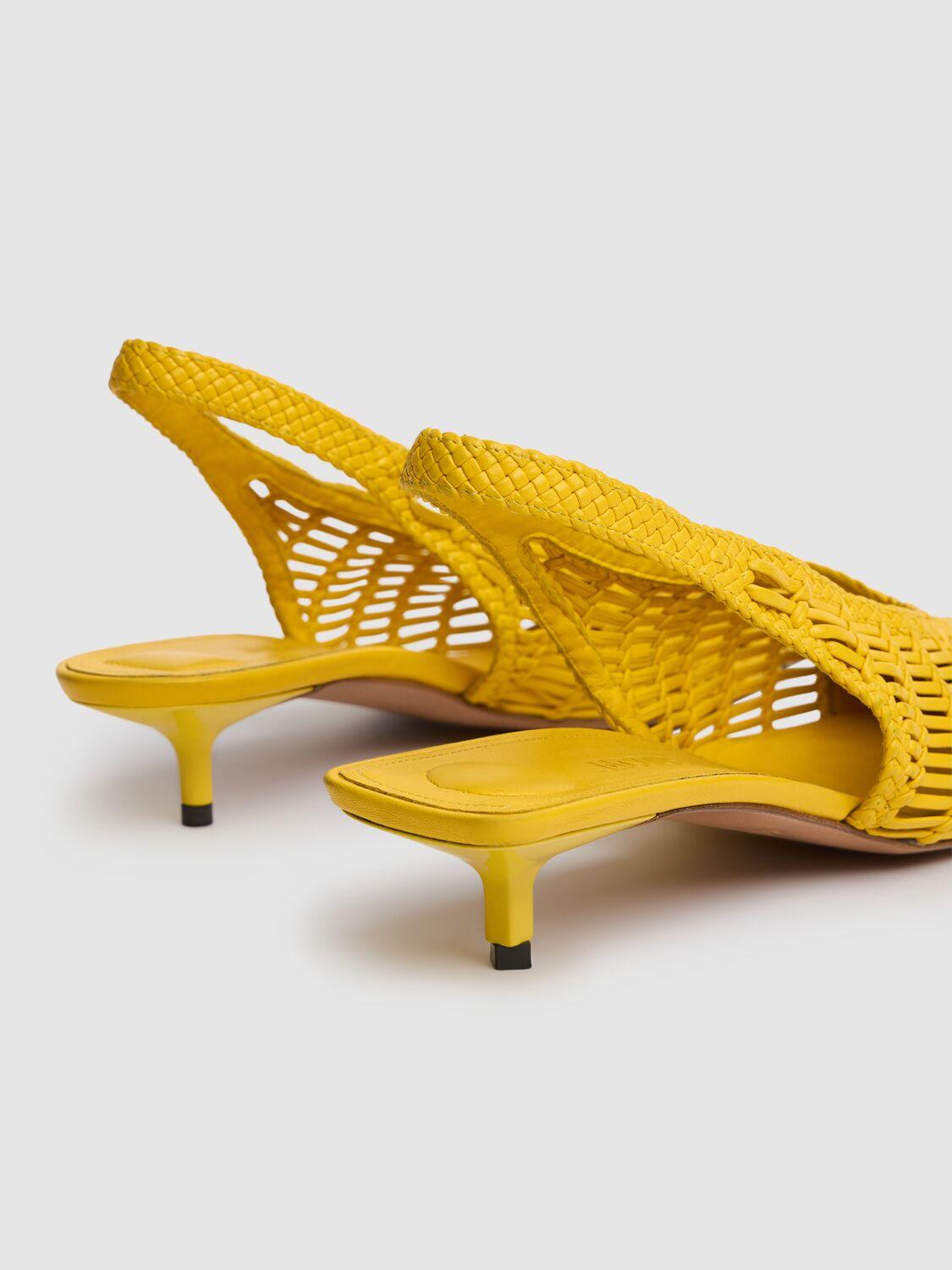 Jacquemus 35mm Les Cubisto Banane B Slingbacks in Yellow