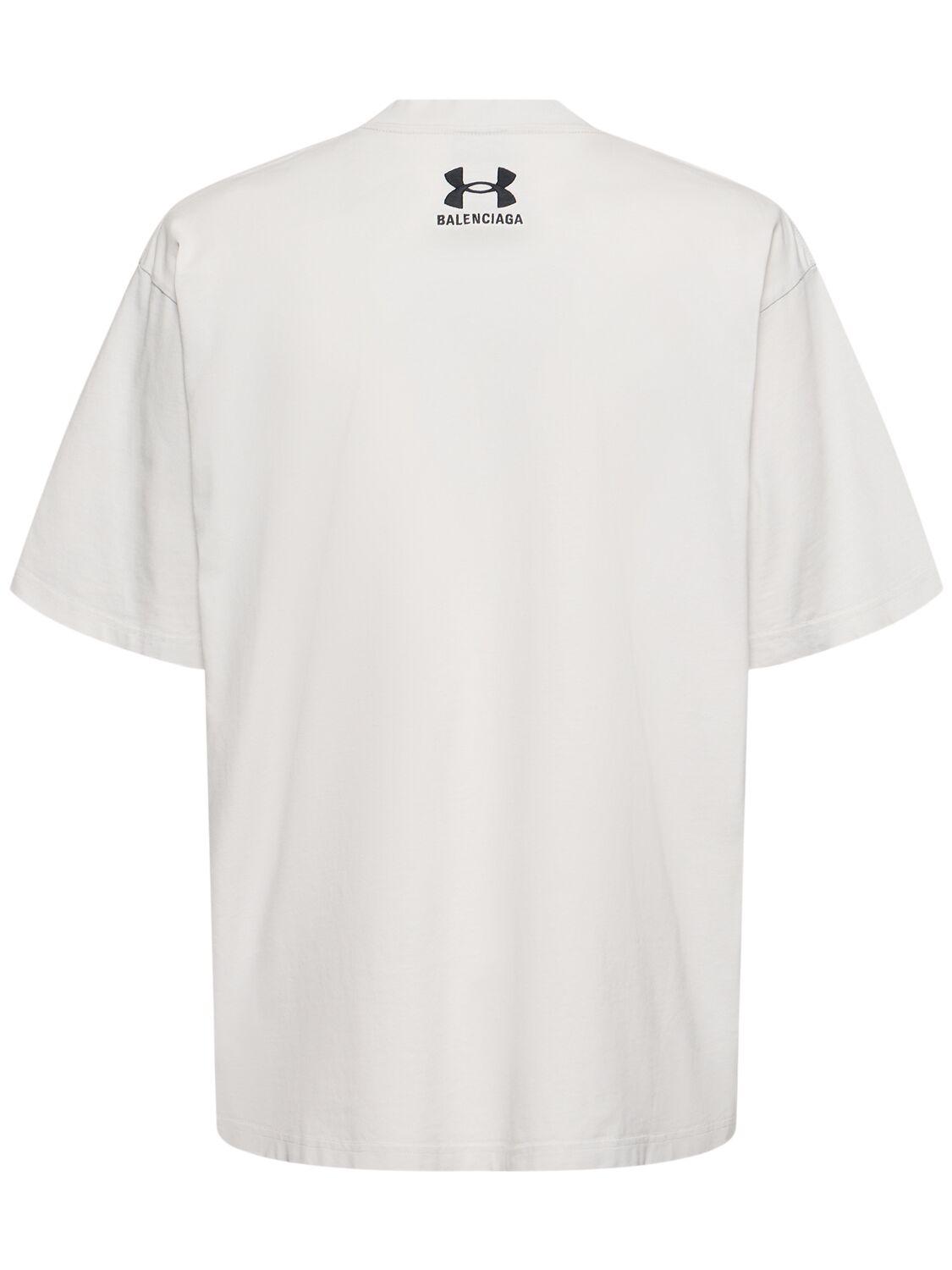 Tシャツ・カットソー BALENCIAGA WHITE COTTON UNDER ARMOUR T-SHIRT Balenciaga Under Armour Cotton T-shirt in White for Men | Lyst