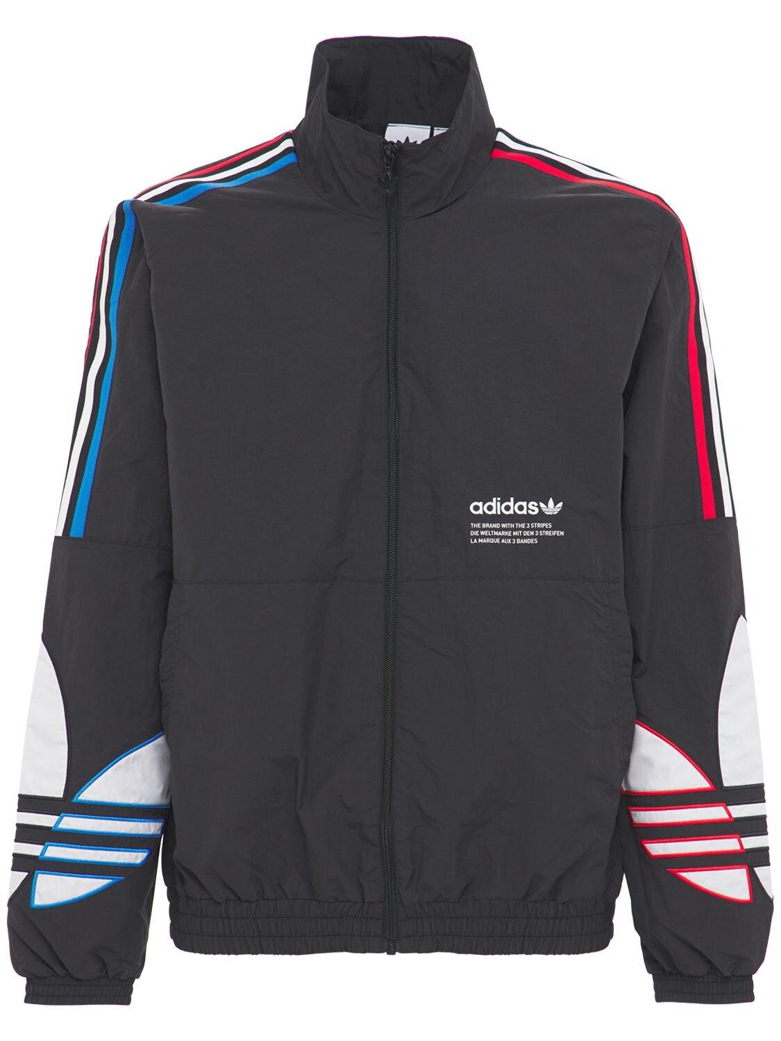 adidas Originals Primegreen Tricolor Recycled Track Top in Black for Men |  Lyst