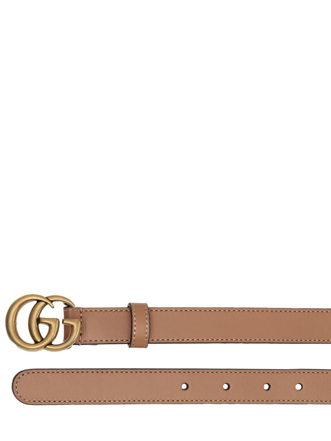 Gucci 2cm gg Marmont Leather Belt in 
