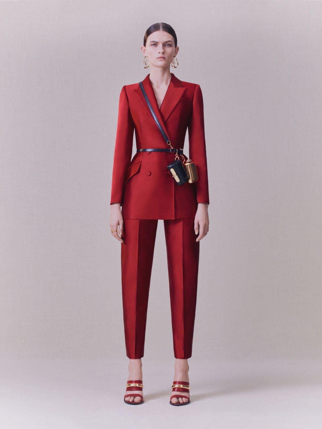 Alexander mcqueen cheap red blazer