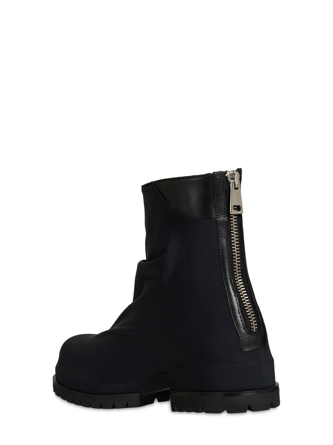 424 Marathon Lycra & Leather Zipped Boots in Black for Men 424 Marathon Lycra & Leather Zipped Boots in Black for Men
