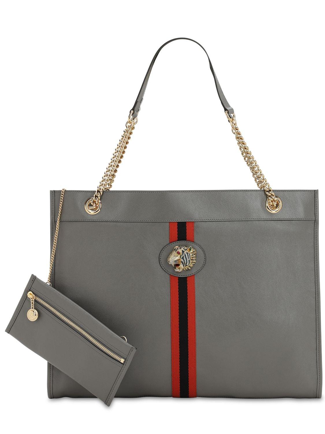 Gucci Leder Großer Rajah Shopper aus Schlangenleder in Grau | Lyst AT