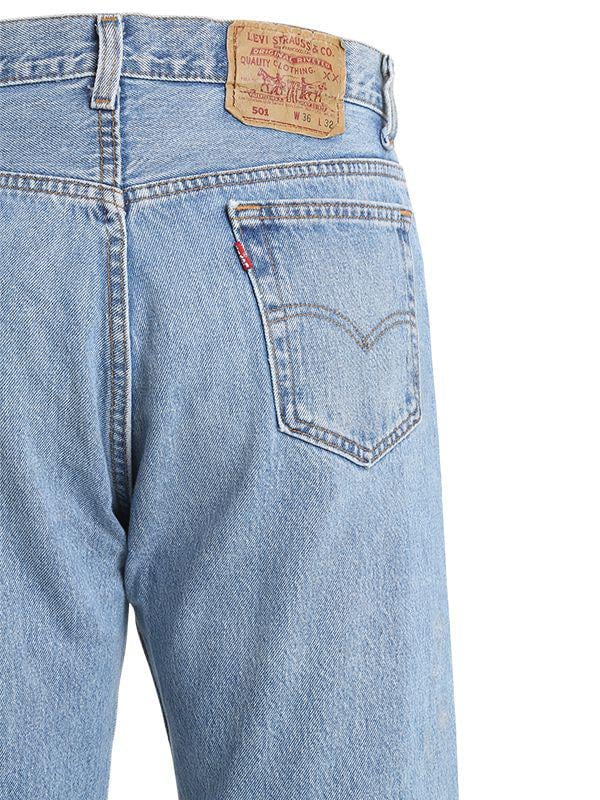 Vetements Levi's Logo Reworked Denim Jeans in Blue for Men - Lyst