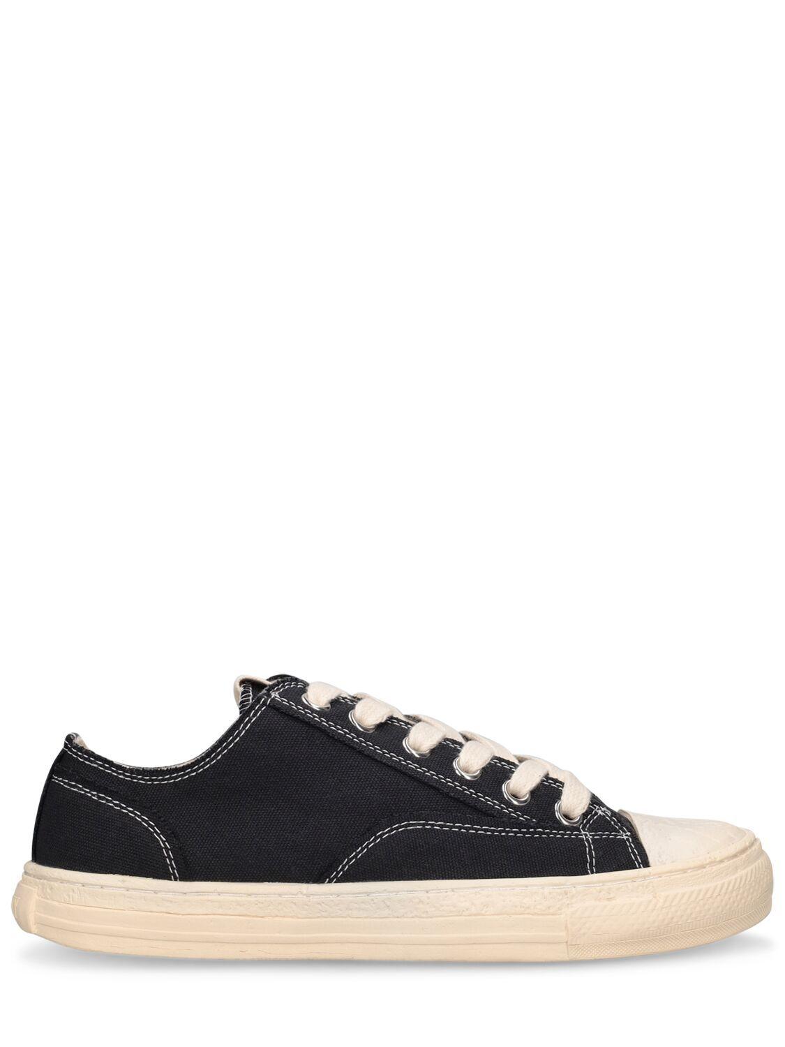 Mihara Yasuhiro Past Sole Canvas Low Top Sneakers in Black | Lyst