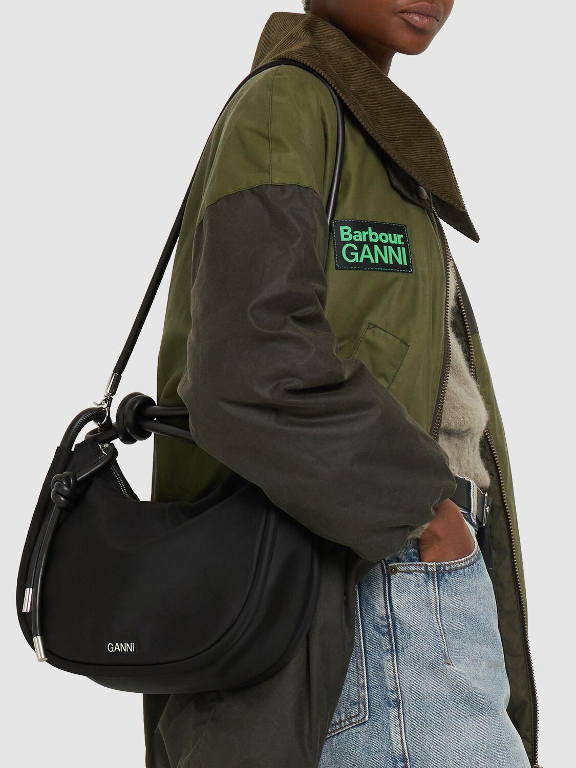 [Ganni]★Tech Small Baguette Shoulder Bag★現地セール ganni-Black-Knot-Recycled-Tech