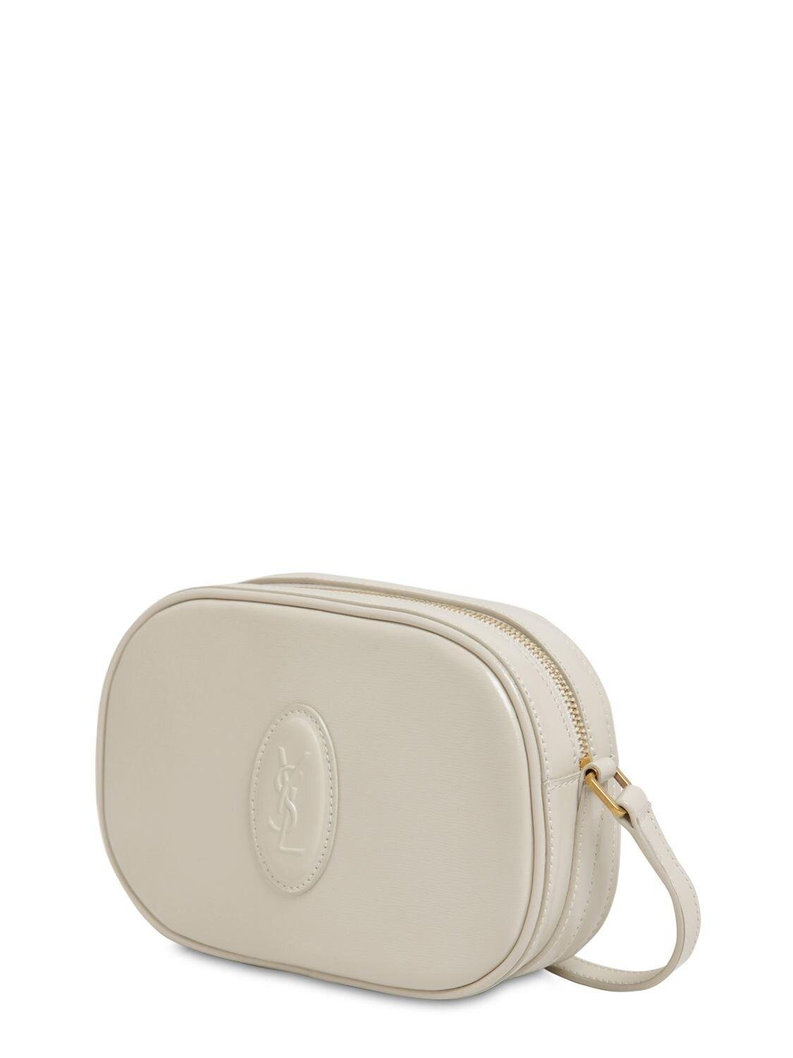 SAINT LAURENT Calfskin Le 61 Camera Bag White 823705