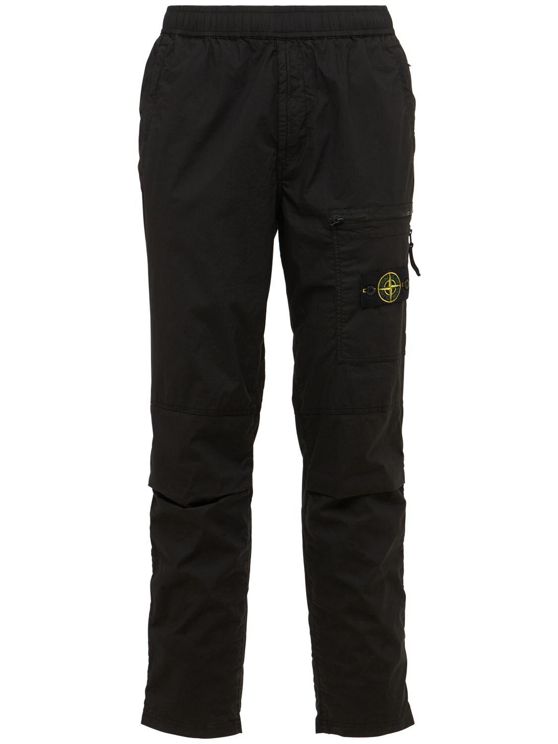 Stone Island Parachute Cargo Pants in Black for Men | Lyst
