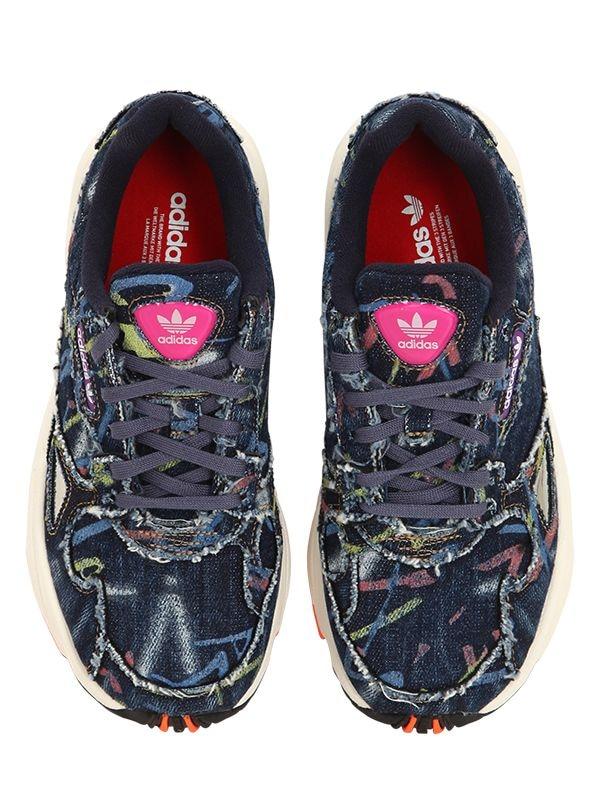 adidas Originals Denim Falcon Sneakers in Denim (Blue) | Lyst