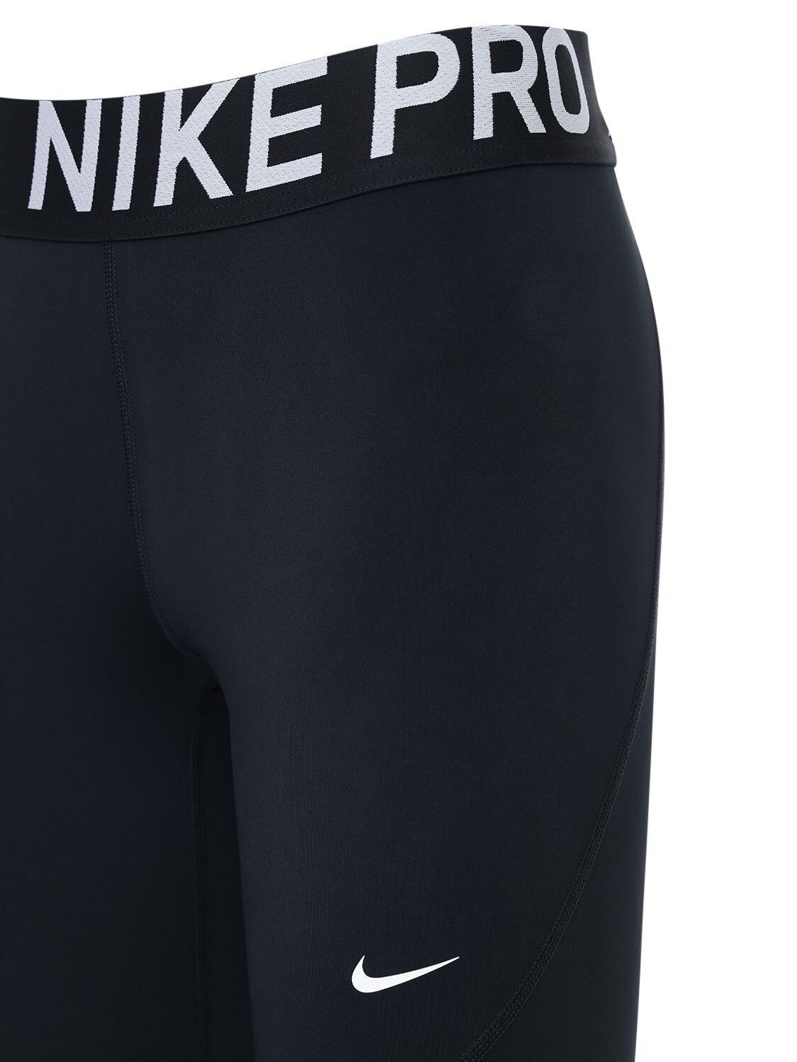 nike pro training cross over leggings in black