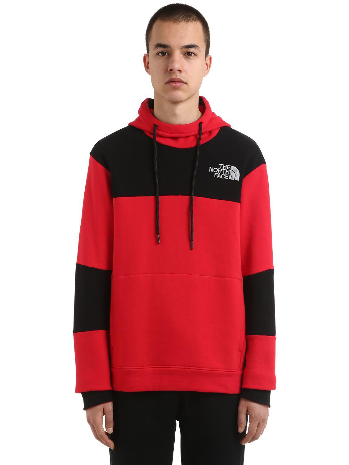 the north face himalayan hoodie red