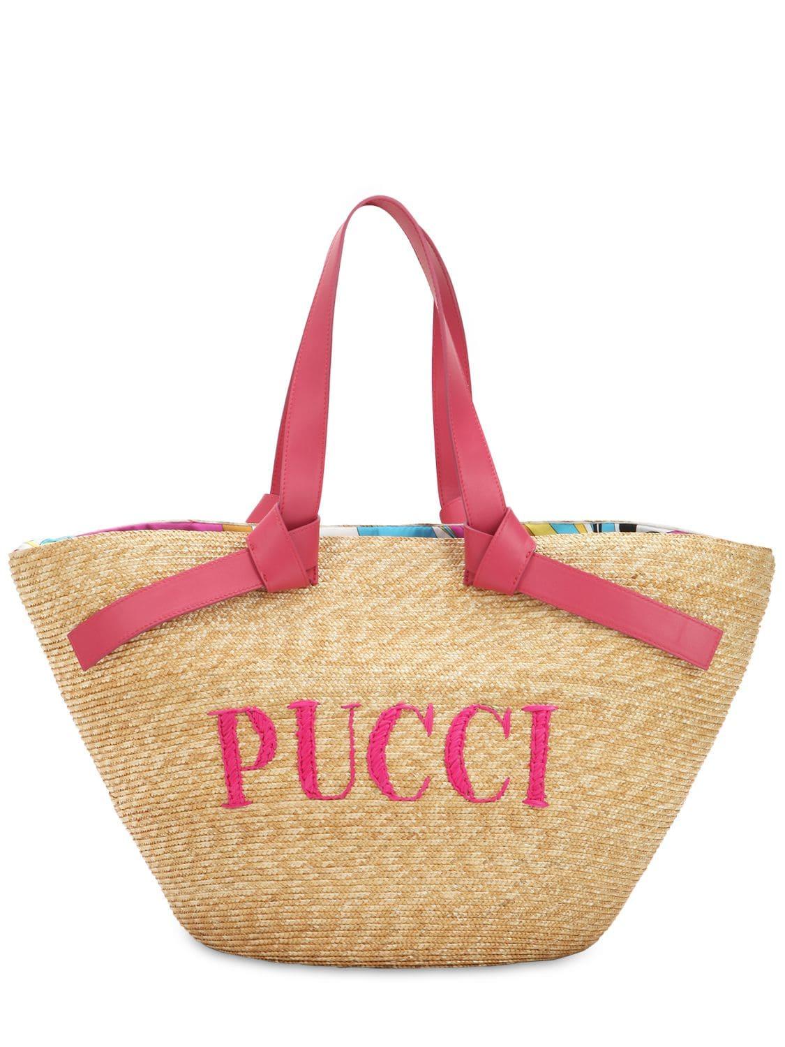 Emilio Pucci Straw Tote Bags