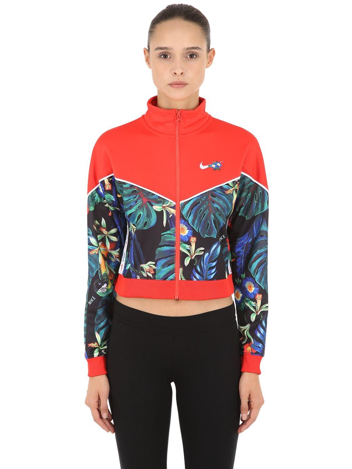 nike red floral jacket