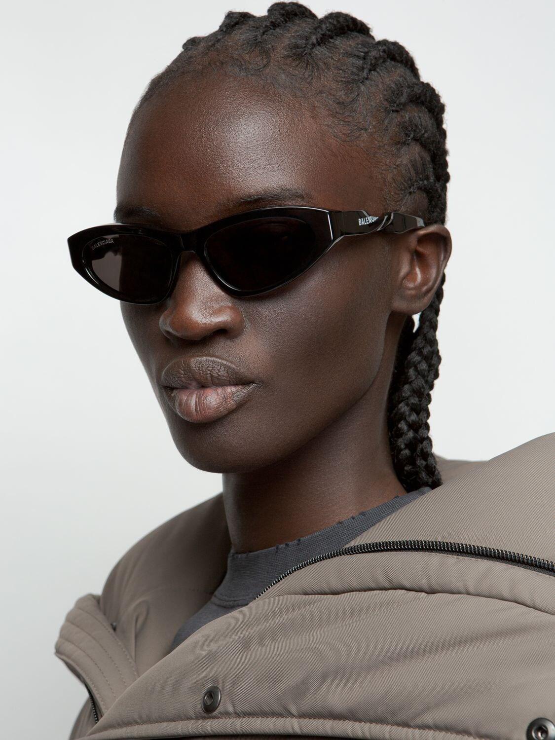 Balenciaga Twist Cat-eye Acetate Sunglasses in Black | Lyst