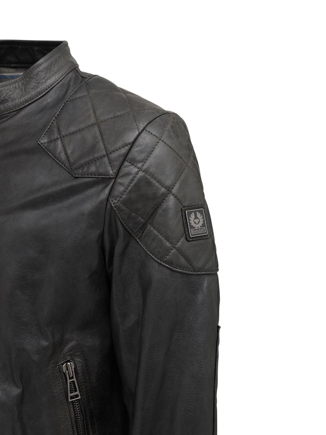 Belstaff Outlaw Hand Waxed Leather Jacket in Black for Men - Lyst