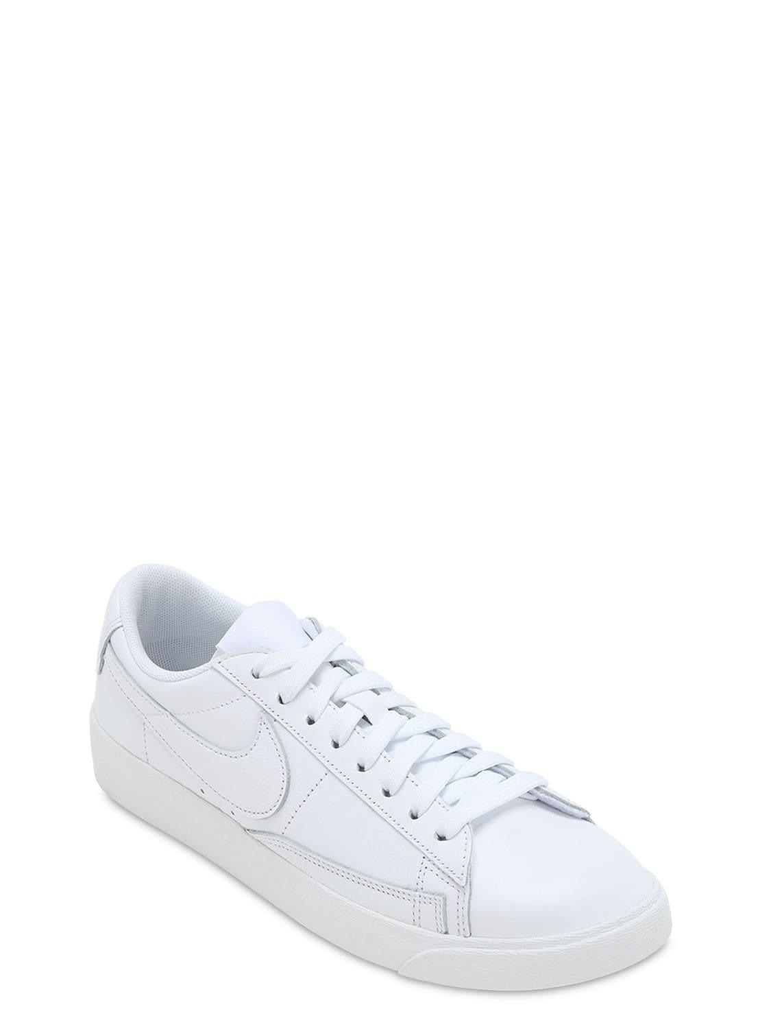 Nike Leather Blazer Low Le Shoes In White Lyst