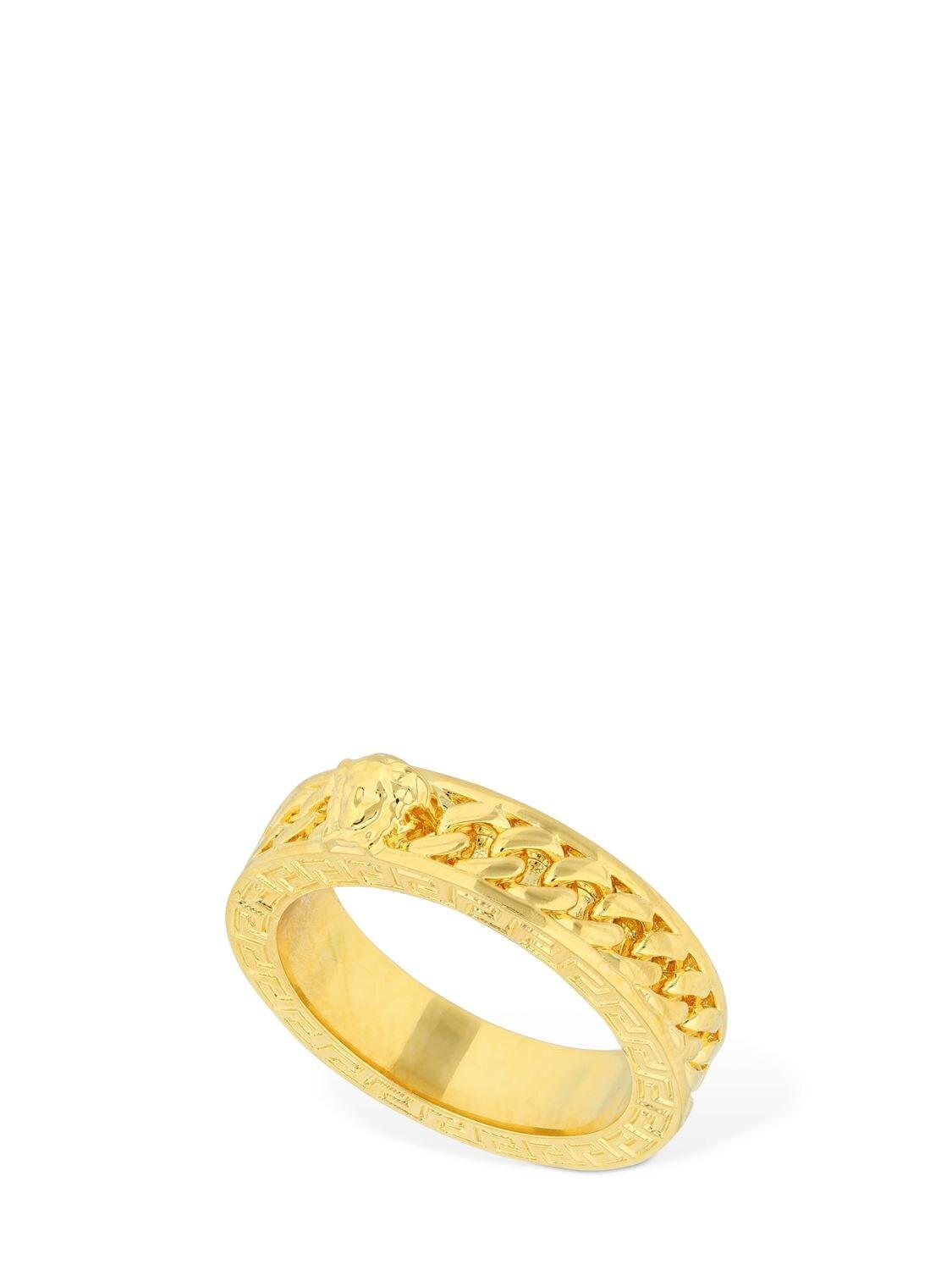 Versace Medusa Chained Ring in Gold (Metallic) for Men | Lyst