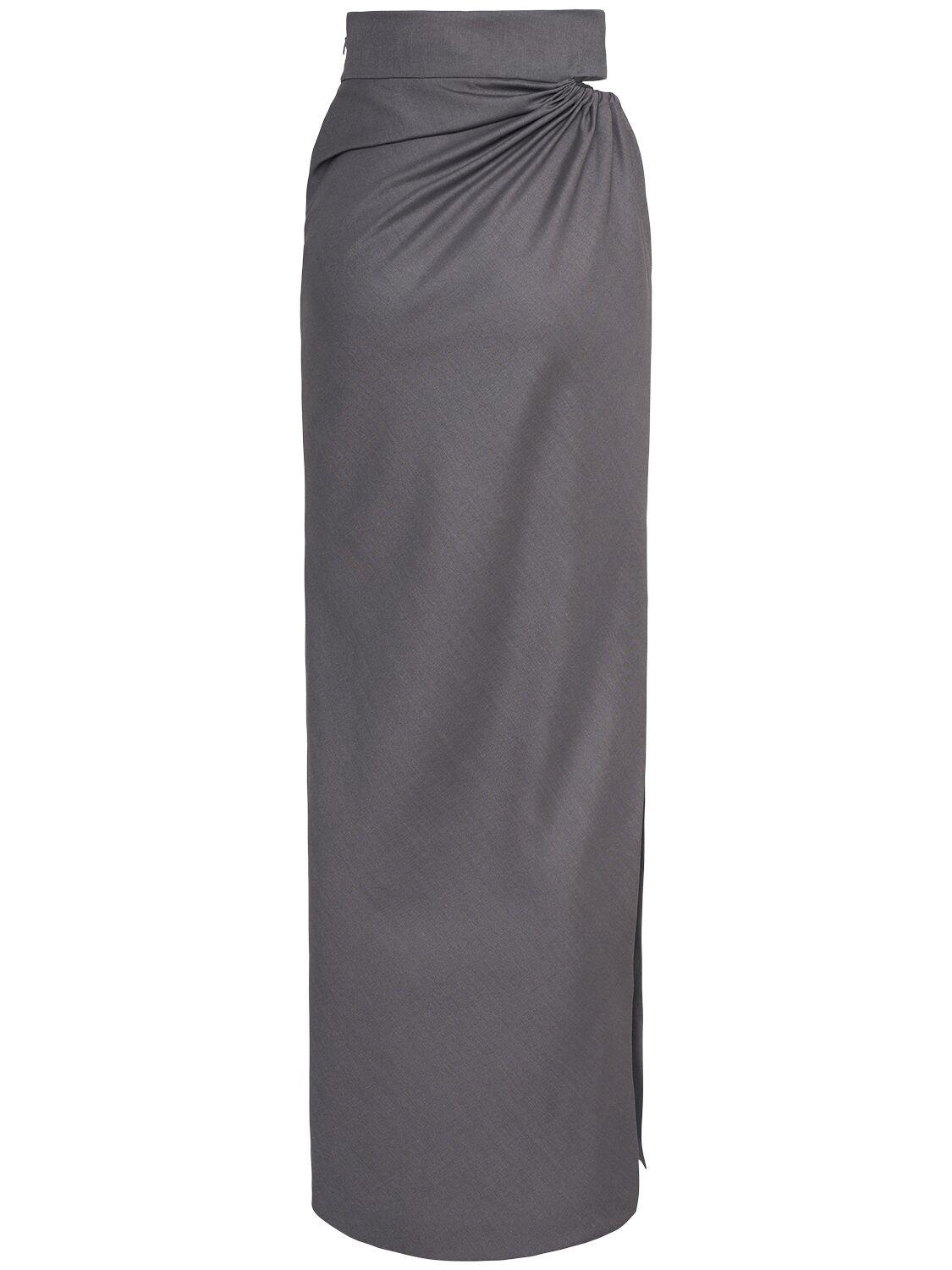 ★Max Mara★Navonaウエストラップロングスカート Max Mara Navonaウエストラップロングスカート グレー | Lyst
