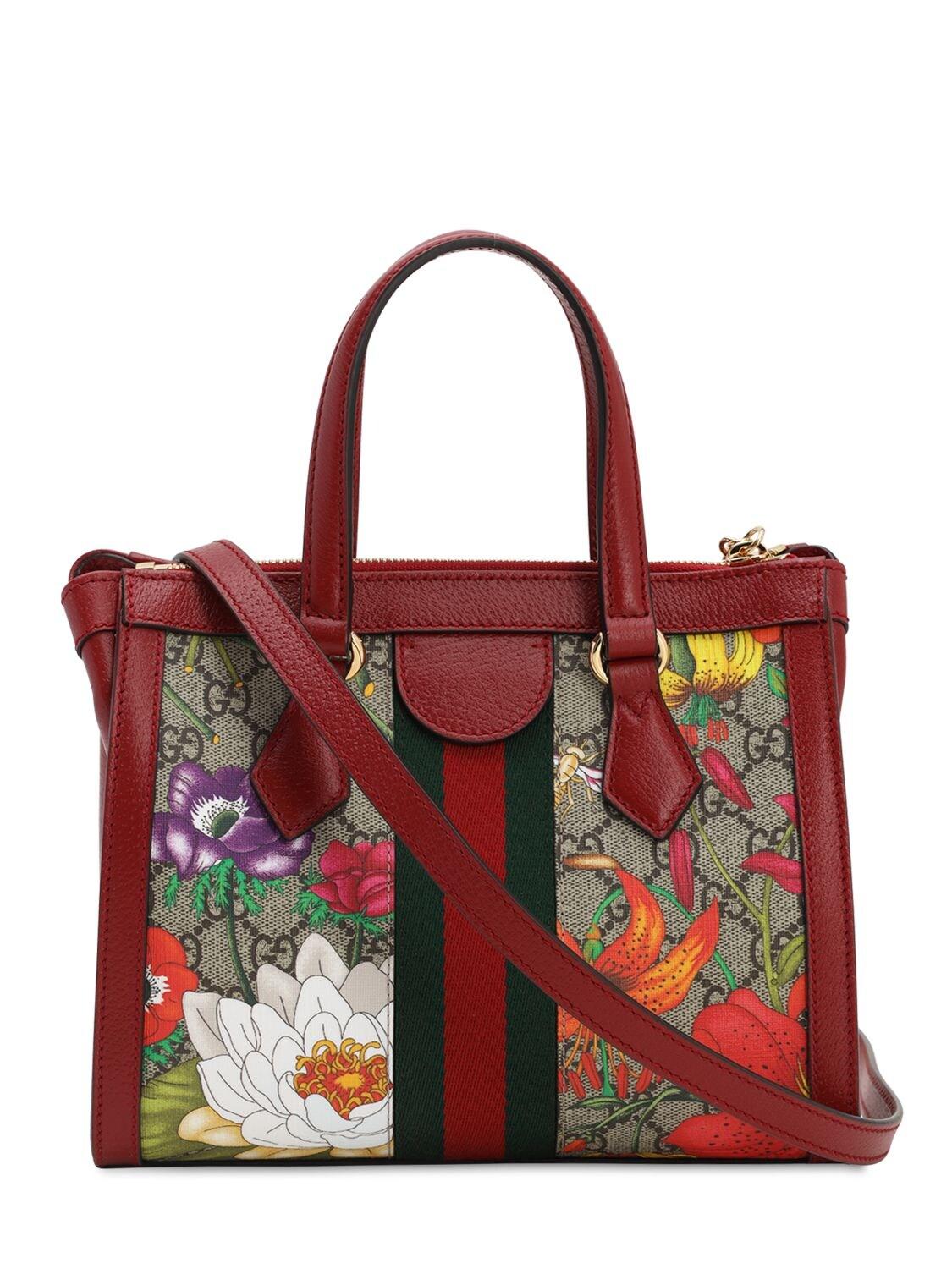Ladies ophidia gg flora tote bag sale