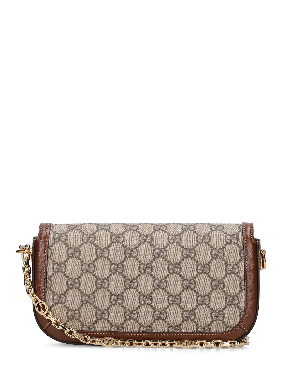 Gucci レディース ブラウン 1955 Horsebit Gg キャンバスショルダー 