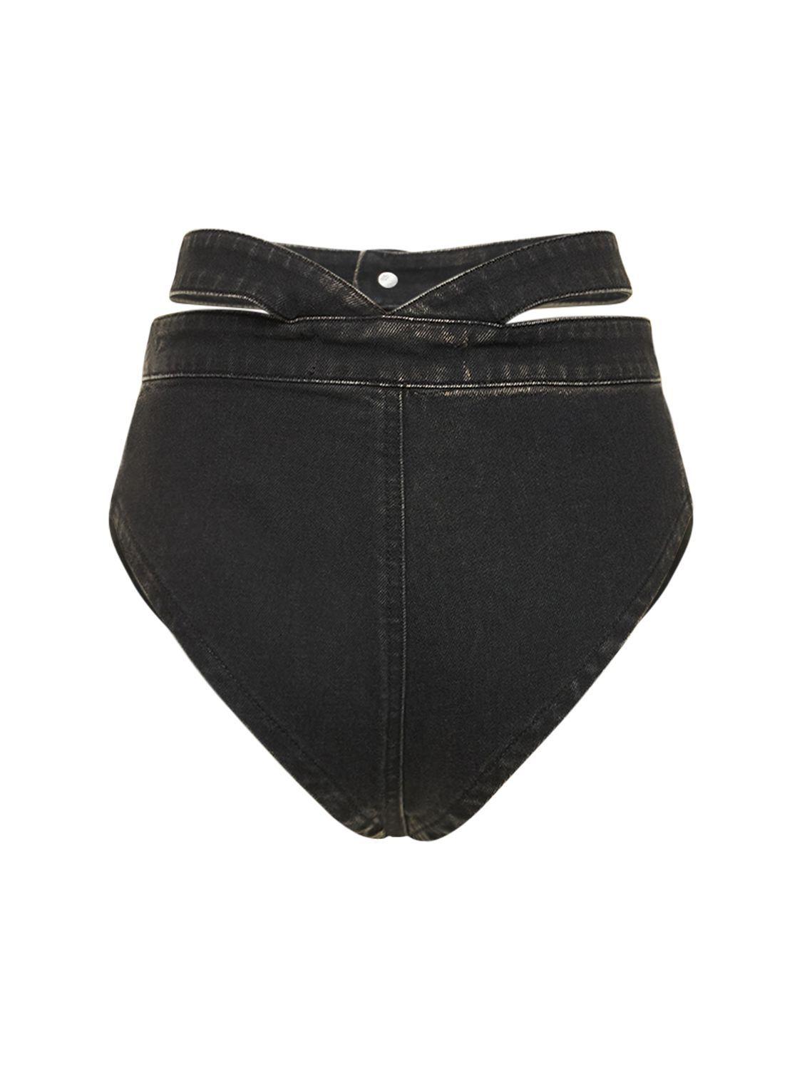 KAREN MILLEN Compact Stretch Hot Pants in Black | Endource