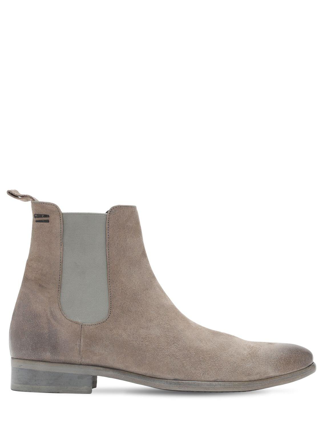 The Last Conspiracy Shane Waxed Suede Chelsea Boots in ...
