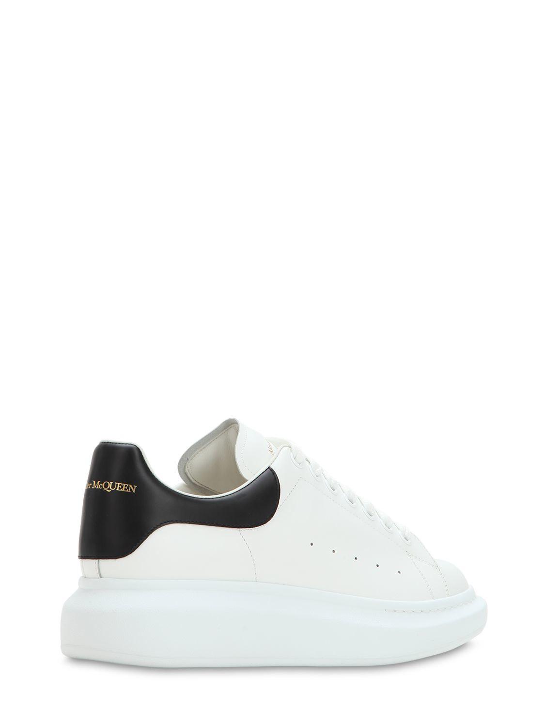 Baskets Plateformes En Cuir 45mm Cuir Alexander McQueen pour homme en  coloris Blanc - Lyst