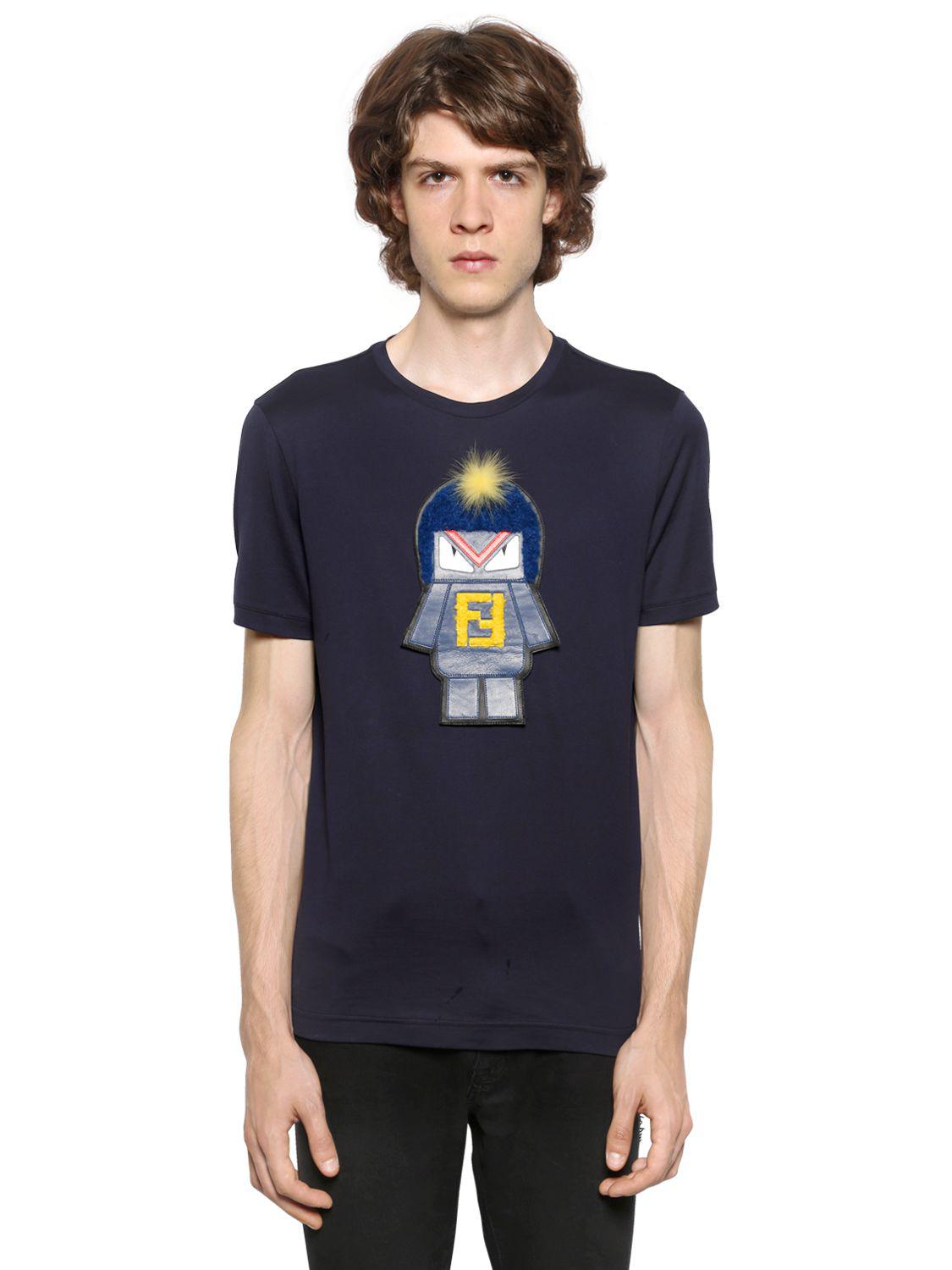 navy fendi t shirt