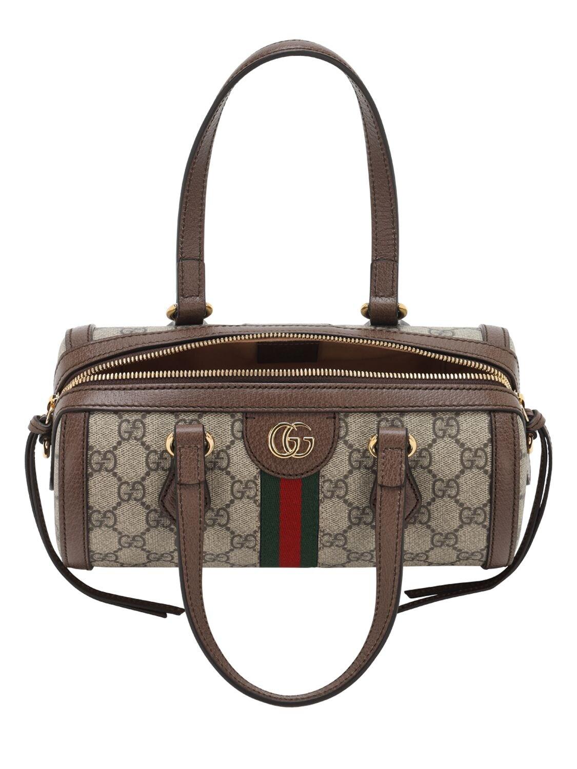 Ophidia top handle leather handbag Gucci Brown in Leather - 25925626