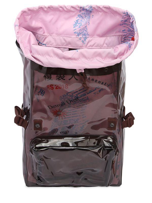Raf Simons Eastpak Transparent Pvc Backpack in Brown for Men - Lyst