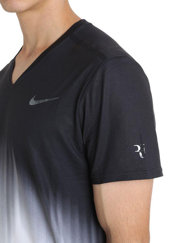 Nike Roger Federer T-shirt in White/Black (Black) for Men | Lyst