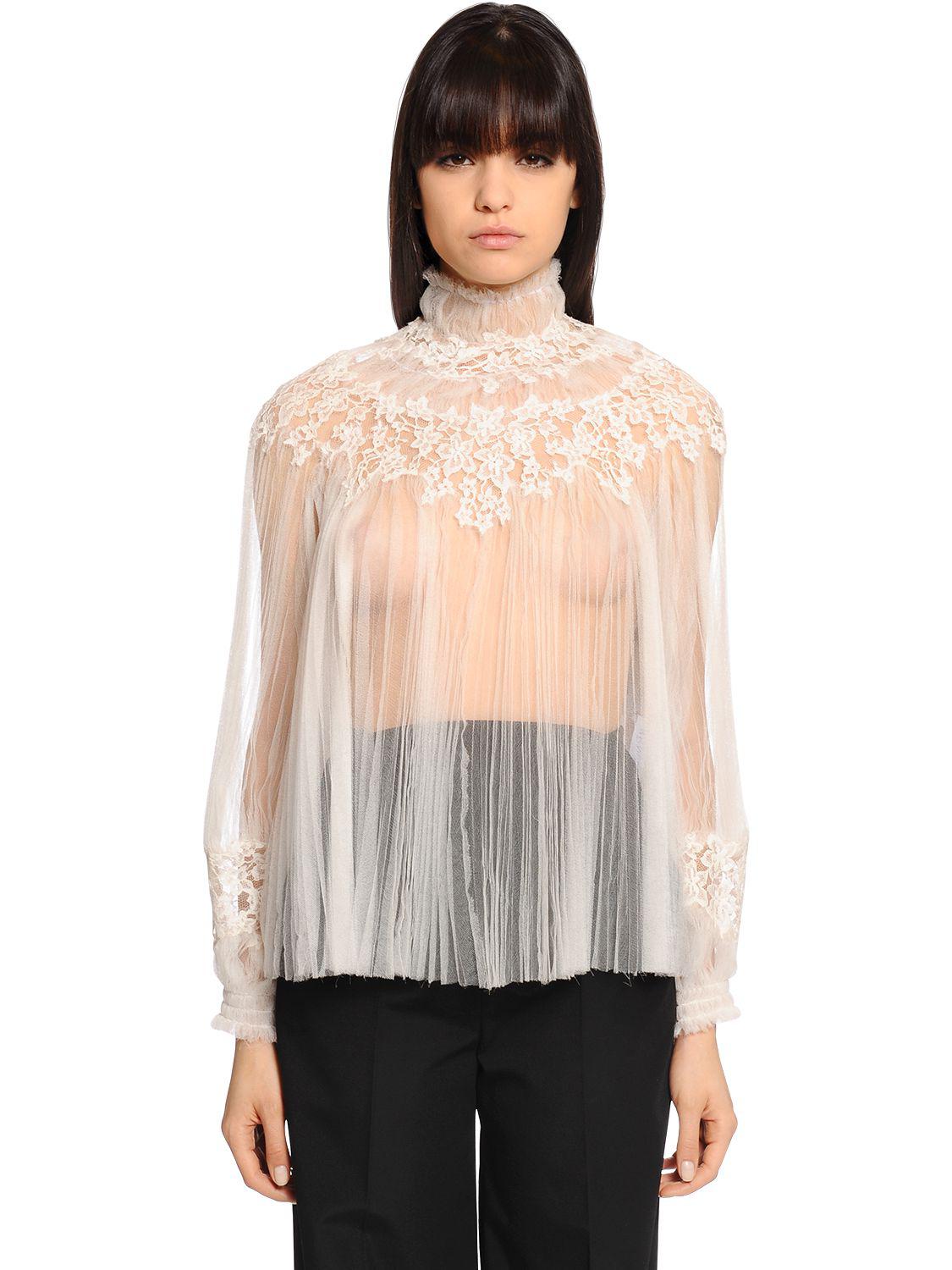 Blouse transparente dentelle best sale