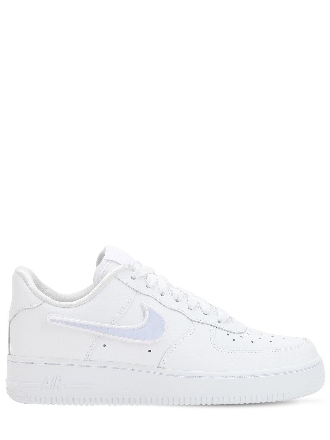 Nike Leather Air Force 1-100 Changeable Logo Sneakers in White | Lyst