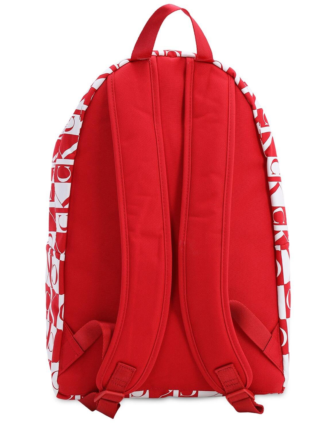 Calvin Klein Synthetic Round Backpack in Red for Men | Lyst
