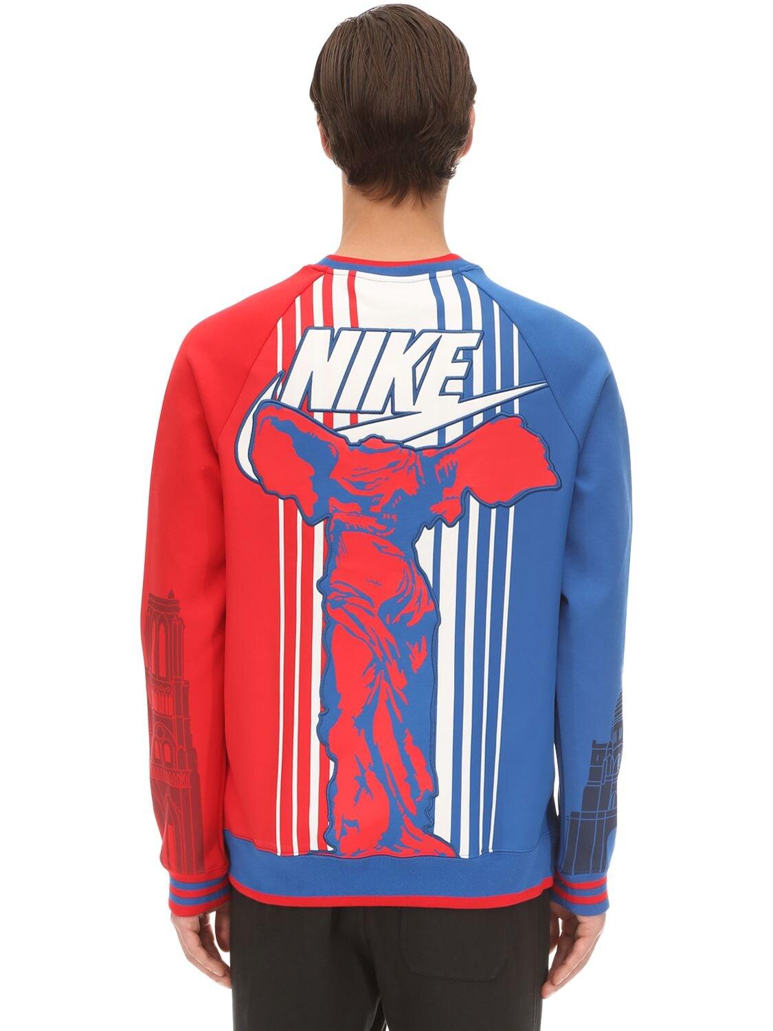 Nike City Pack Paris Cotton Blend Sweatshirt in Blue for Men | Lyst