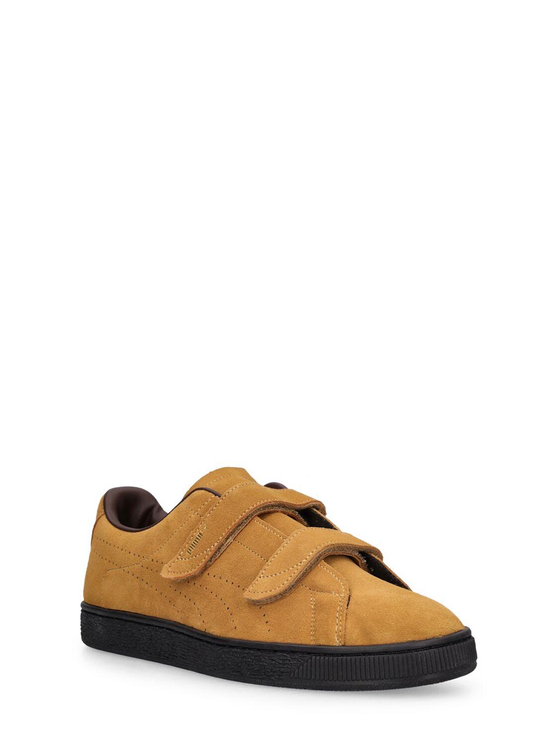 Brown Puma Suede A Scratch Baskets Scratchs Veja Jaune Moutarde