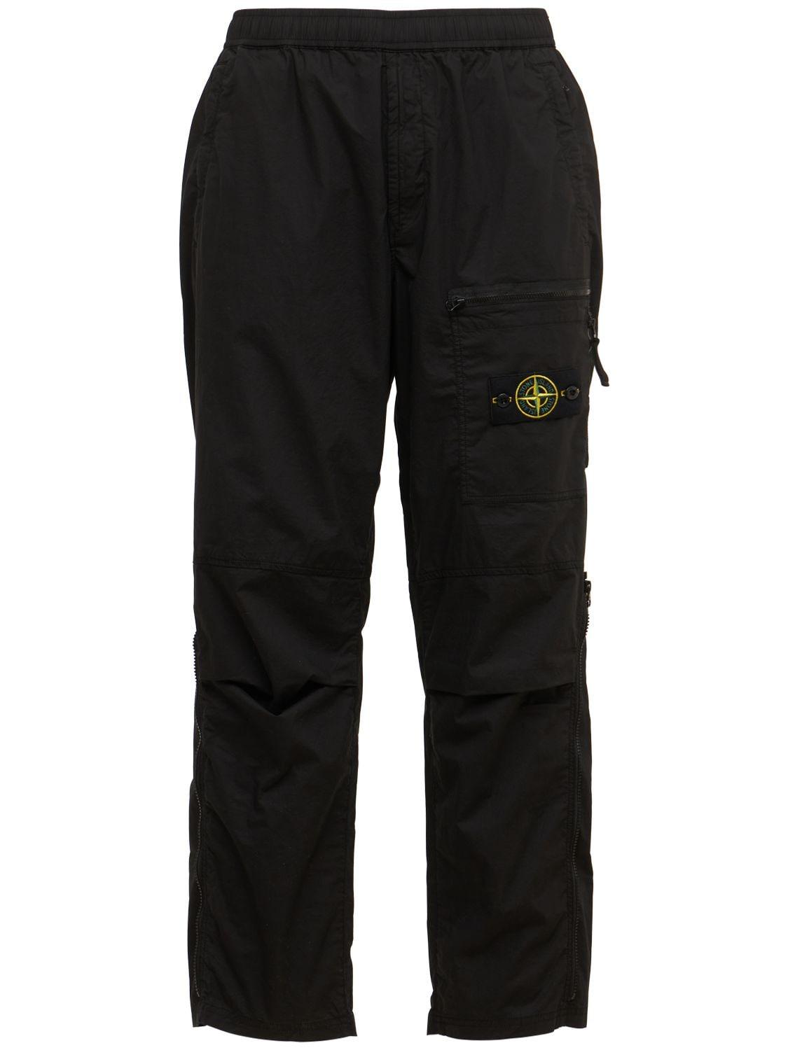 Stone Island Parachute Cargo Pants in Black for Men | Lyst
