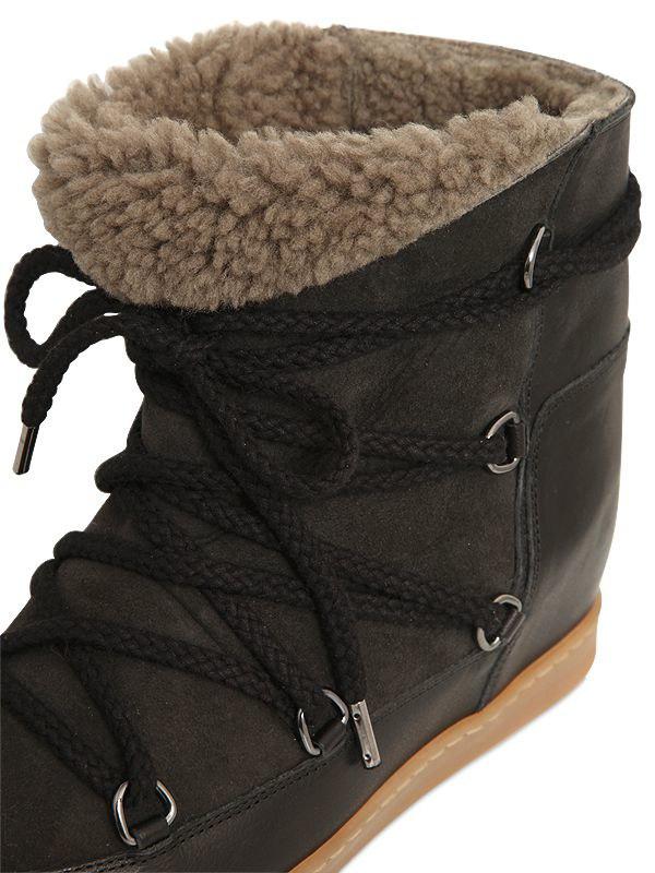 isabel marant nowles shearling boots
