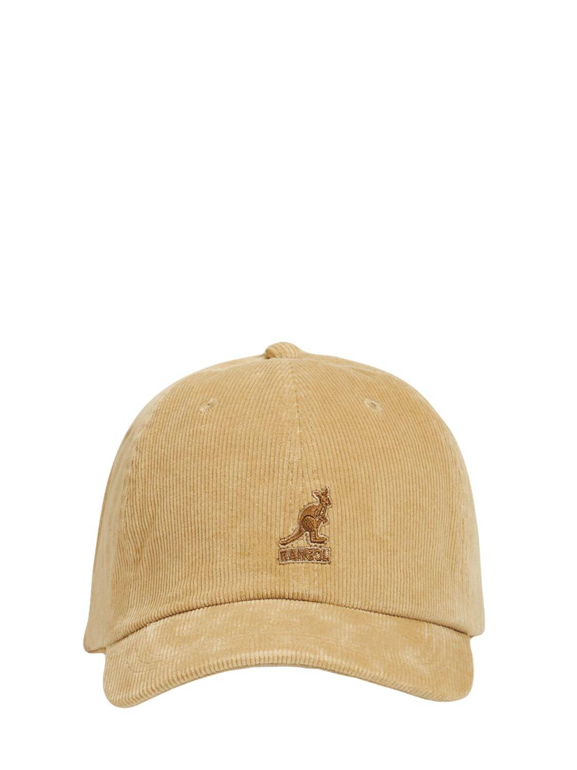 Kangol Corduroy Baseball Cap in Beige 