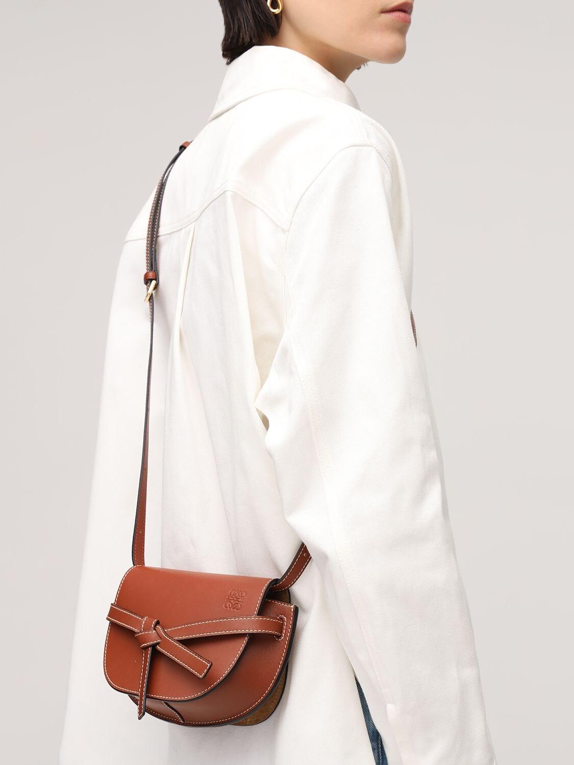 Loewe Gate Dual Mini Leather Bag in Rust (Brown) - Lyst